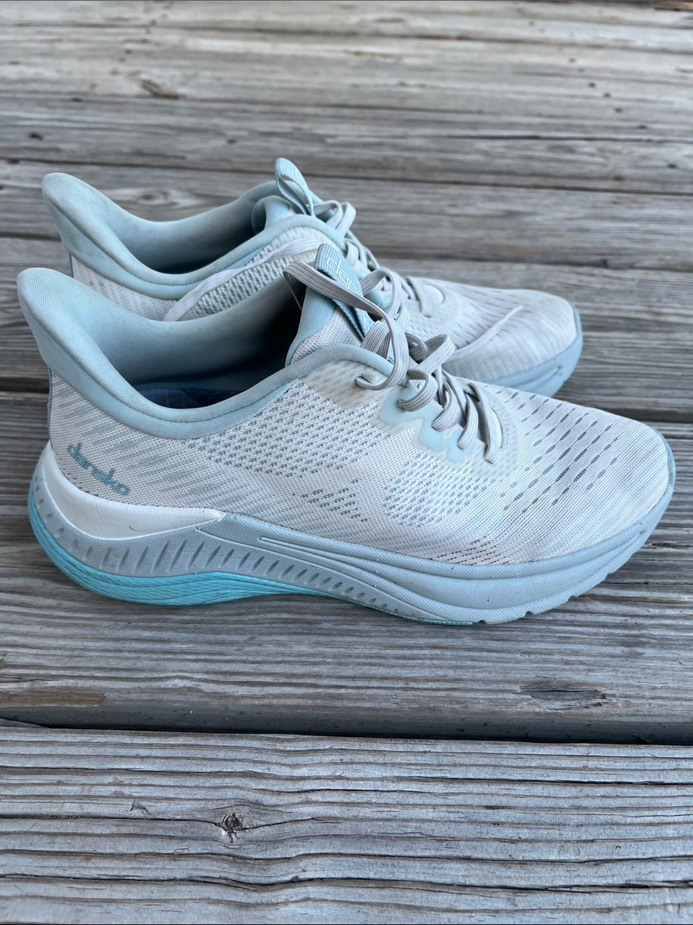 Dansko Light Blue and White Women's Athletic Sneakers